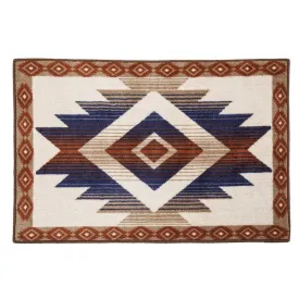 Aztec Blue & Terra Cotta Kitchen/Bath Rug