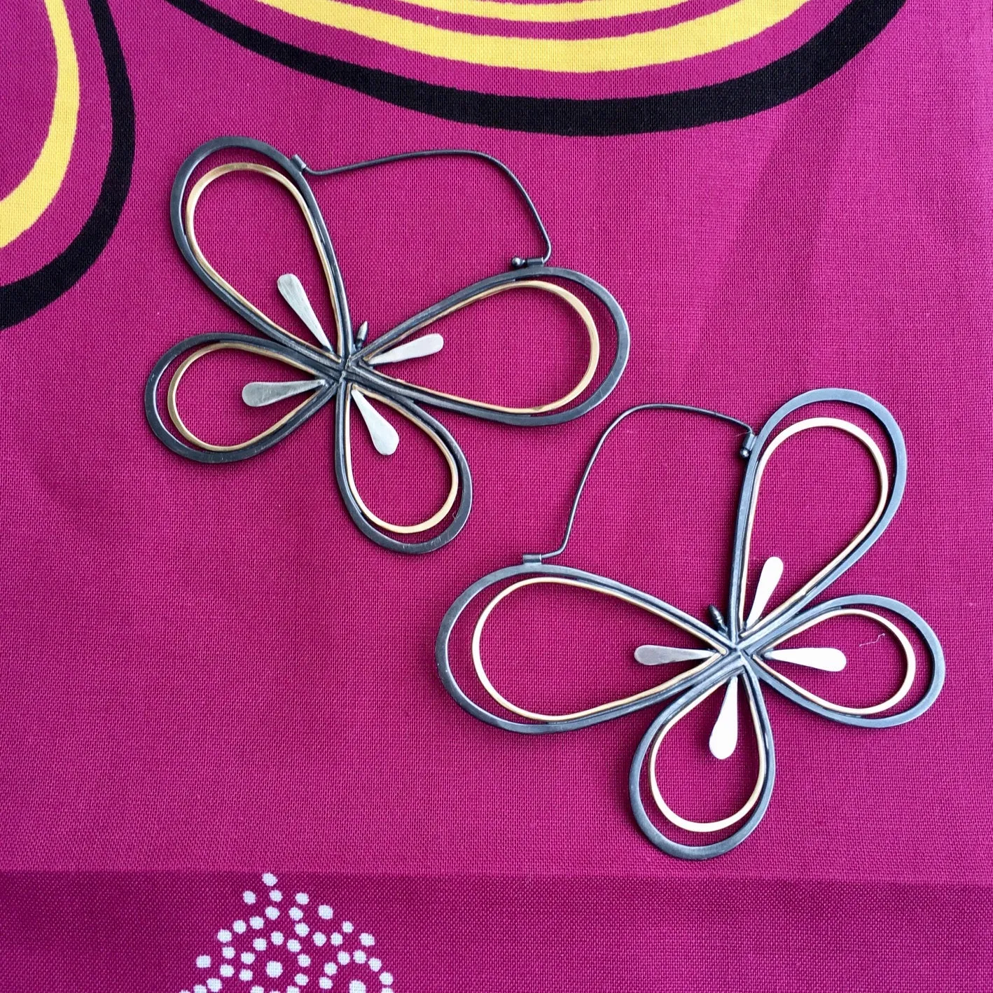 Big Hopeful Butterfly Hoops
