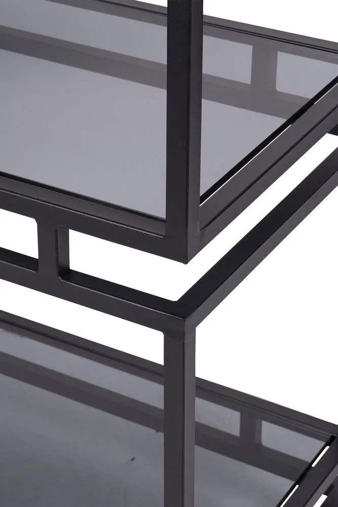Black Display Unit With Smoked Glass