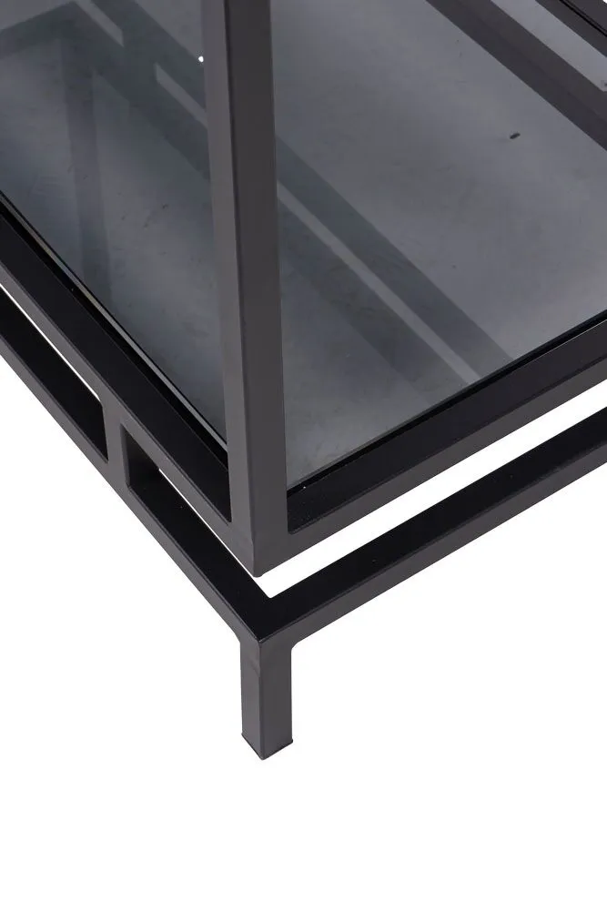 Black Display Unit With Smoked Glass