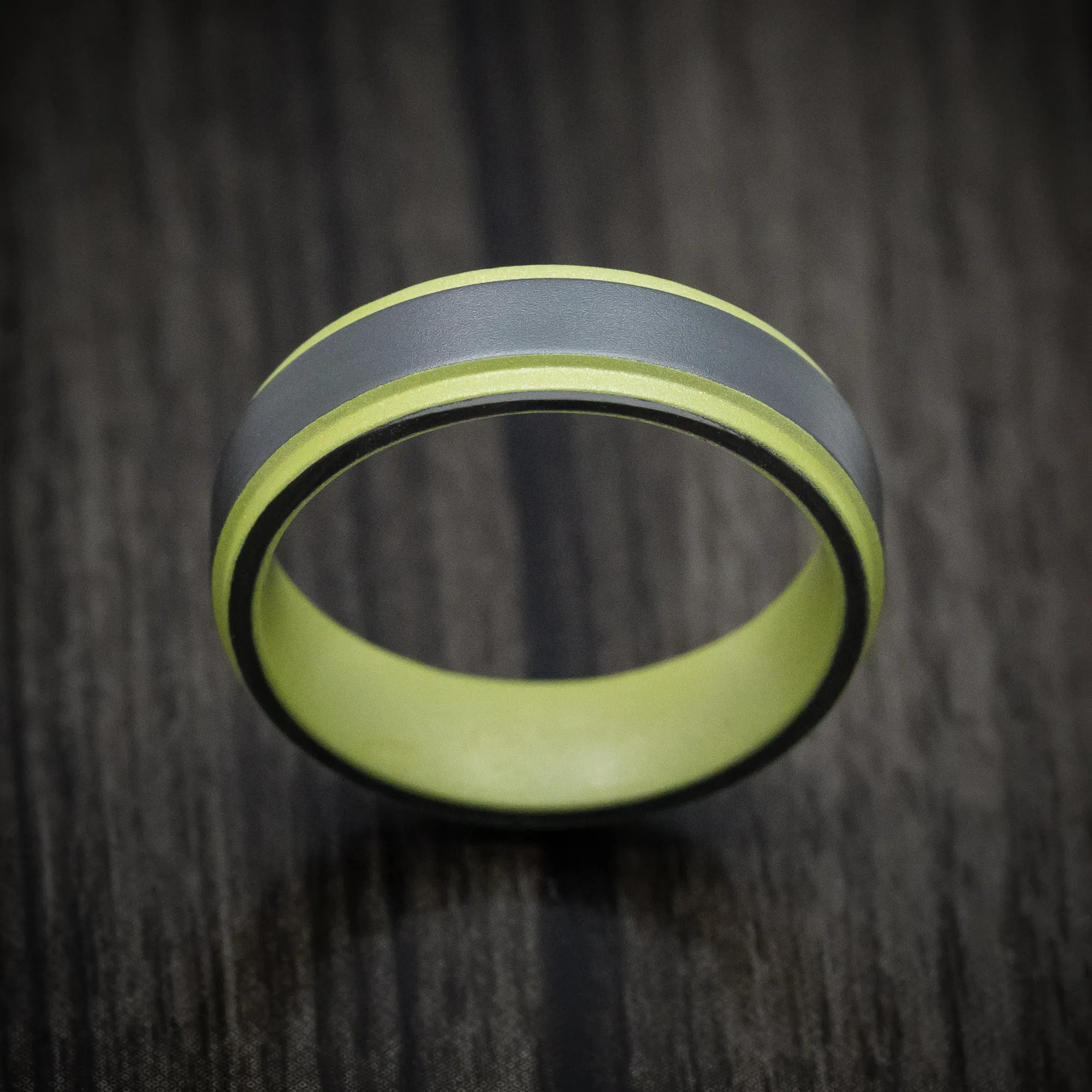 Black Zirconium And Cerakote Men's Ring Custom Made