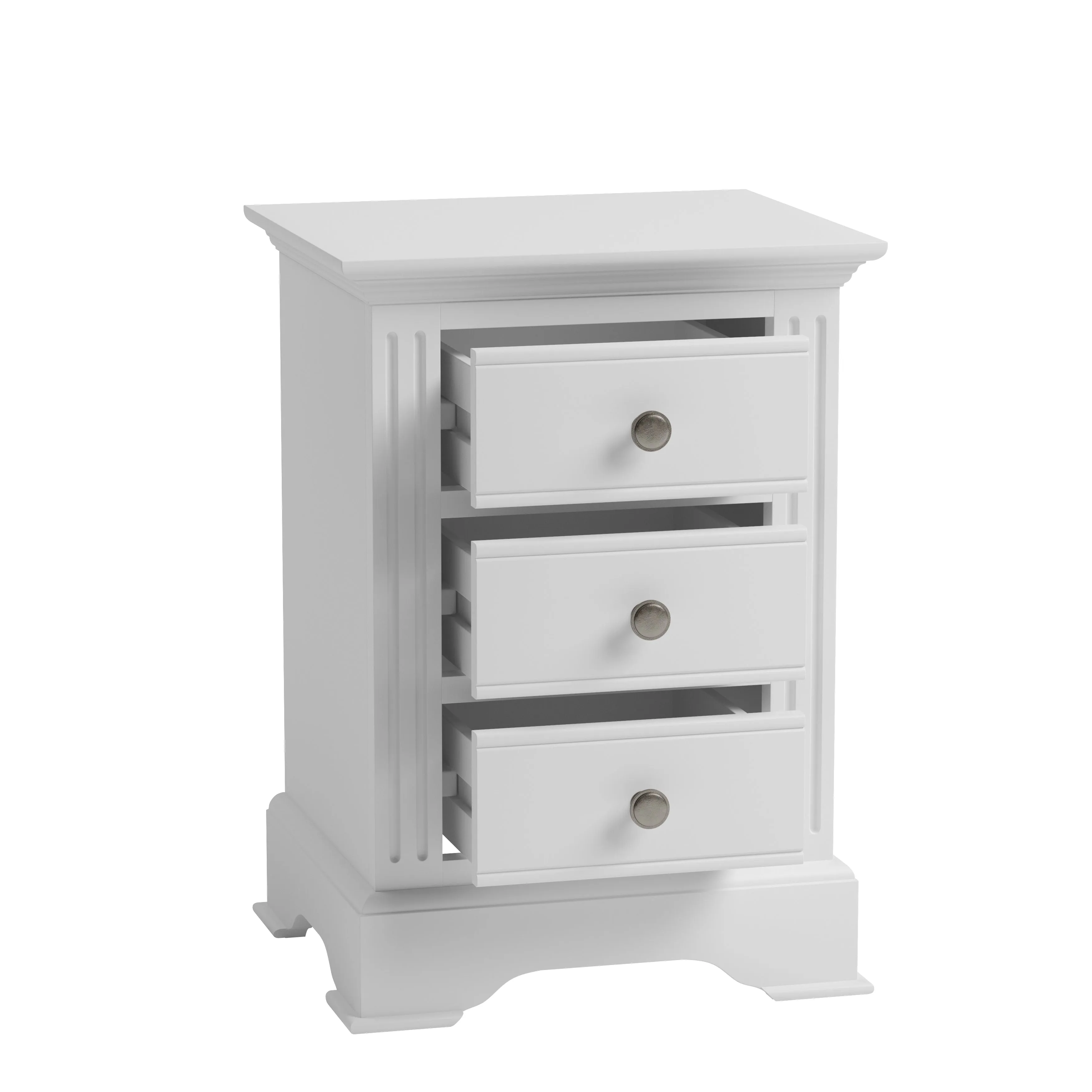 Bolton White Painted Large Bedside Table