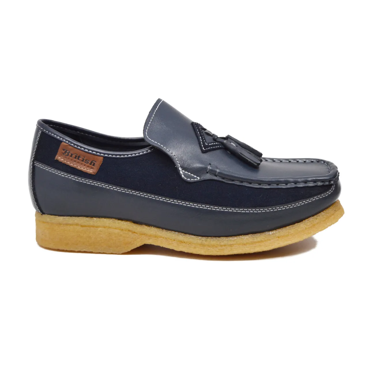 Brooklyn I Leather & Suede Slip-On Shoe with Tassel Detailing