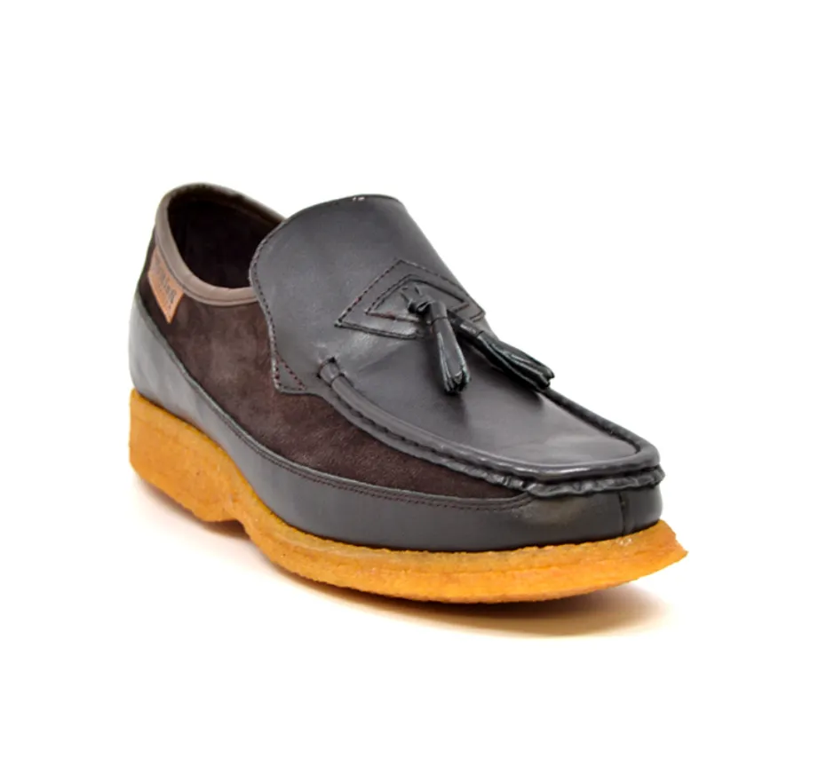 Brooklyn I Leather & Suede Slip-On Shoe with Tassel Detailing