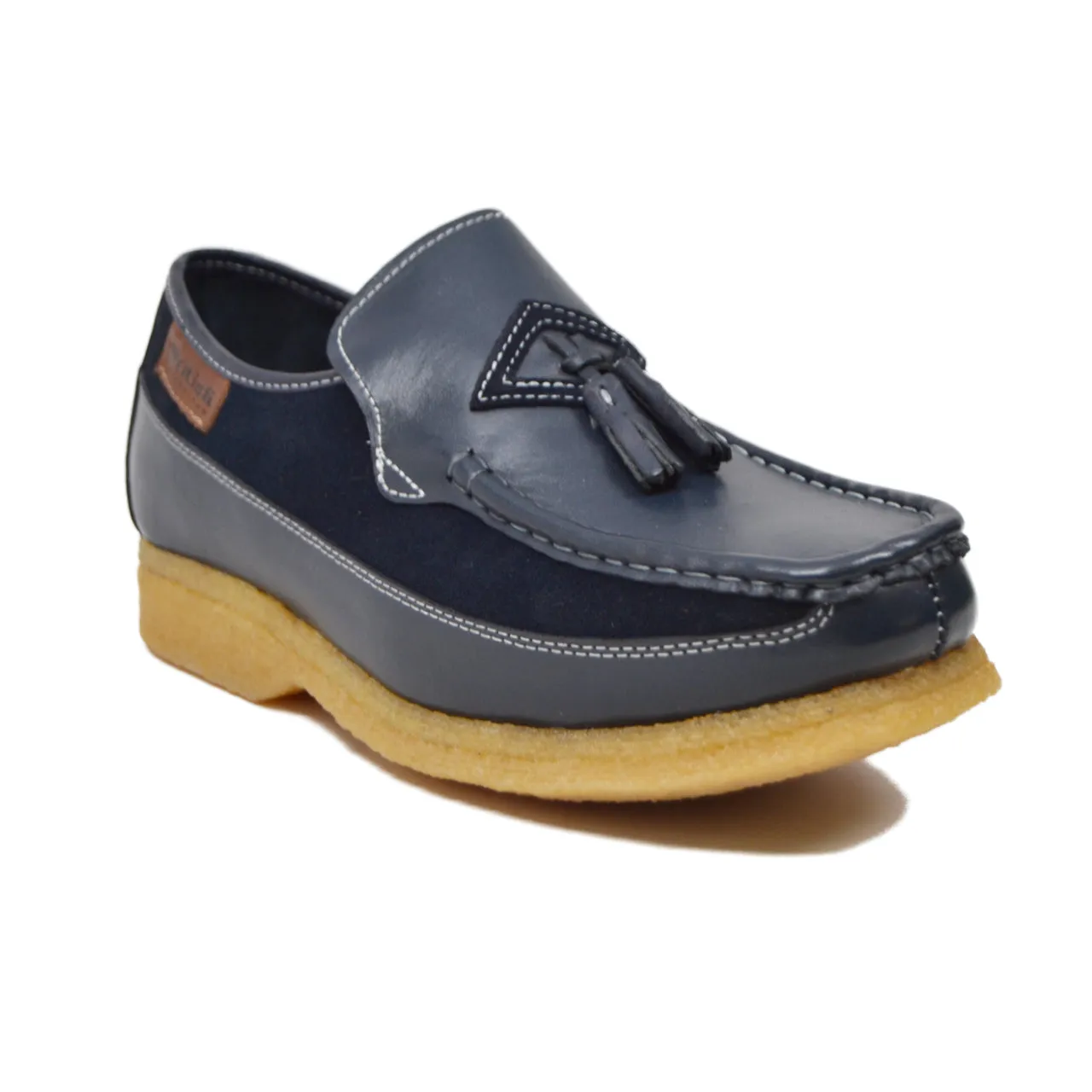 Brooklyn I Leather & Suede Slip-On Shoe with Tassel Detailing