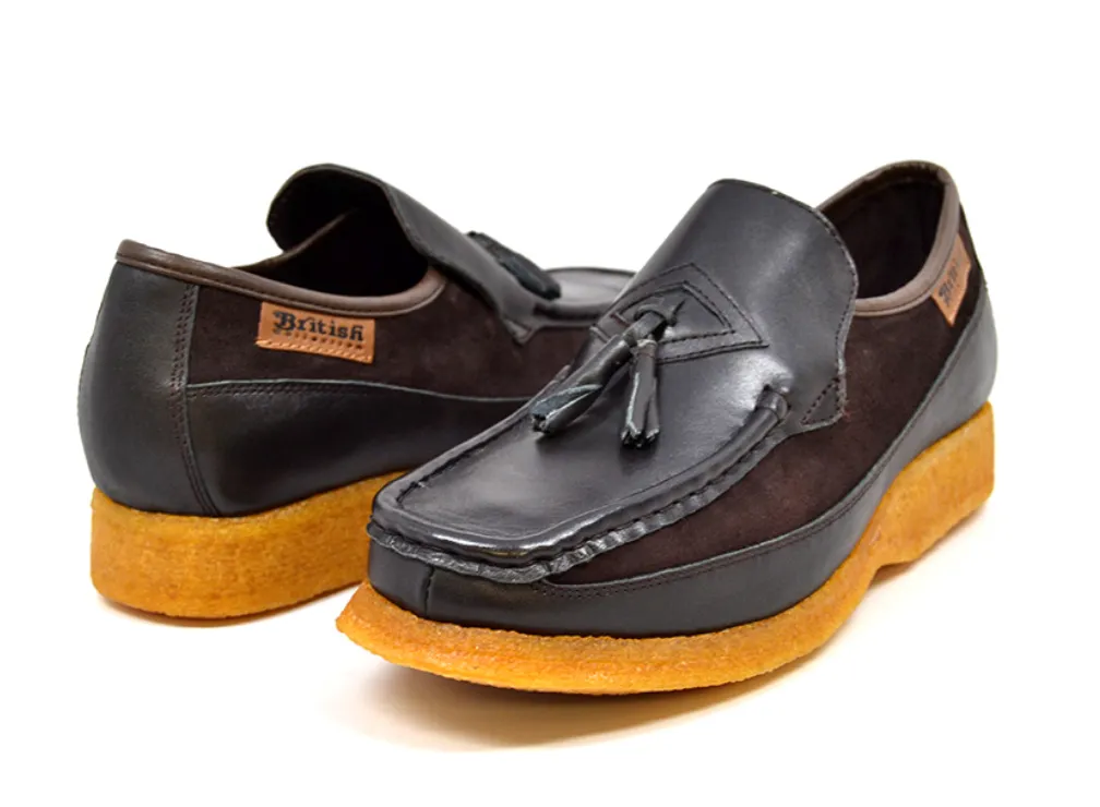 Brooklyn I Leather & Suede Slip-On Shoe with Tassel Detailing
