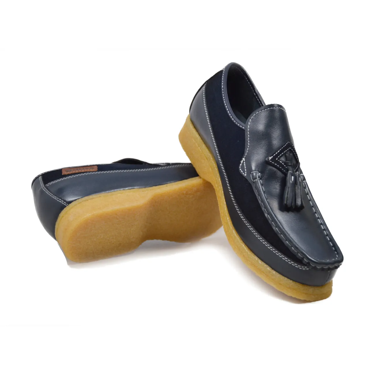 Brooklyn I Leather & Suede Slip-On Shoe with Tassel Detailing