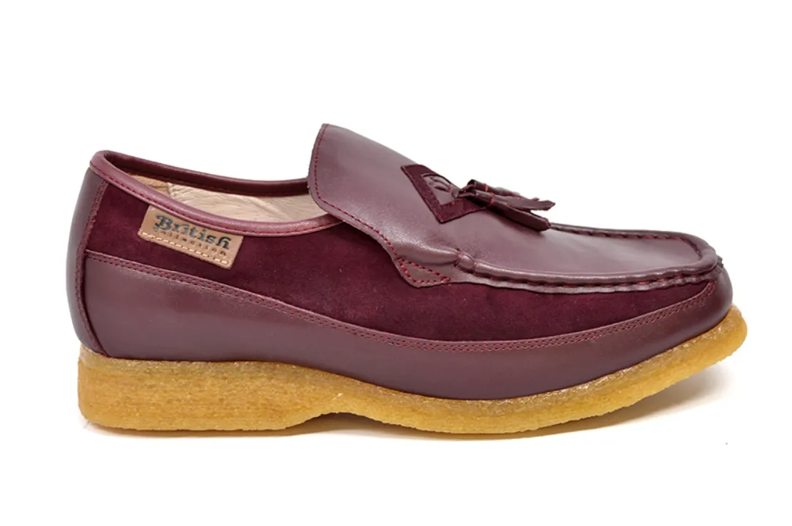 Brooklyn I Leather & Suede Slip-On Shoe with Tassel Detailing