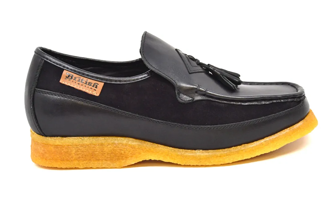 Brooklyn I Leather & Suede Slip-On Shoe with Tassel Detailing