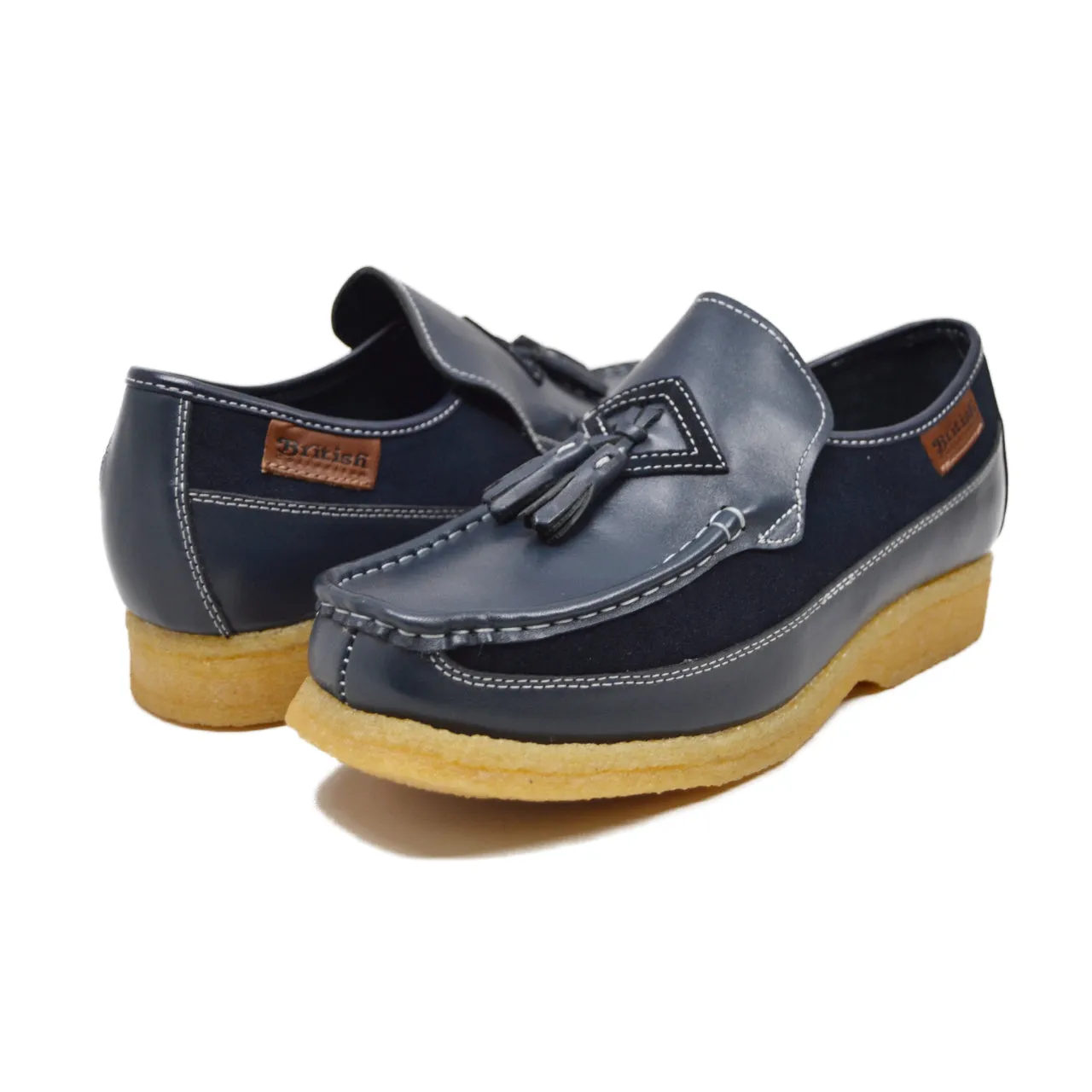 Brooklyn I Leather & Suede Slip-On Shoe with Tassel Detailing