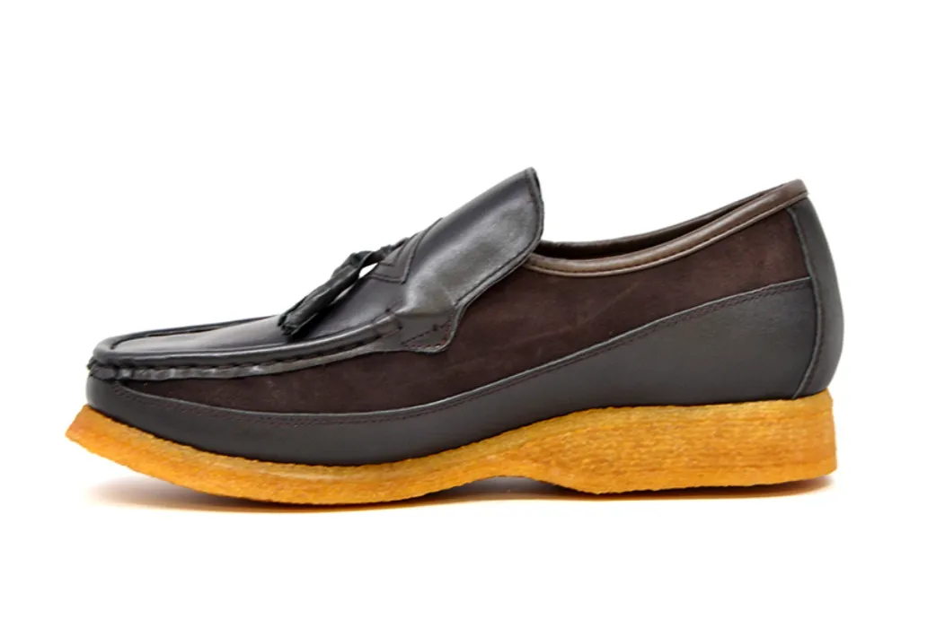 Brooklyn I Leather & Suede Slip-On Shoe with Tassel Detailing