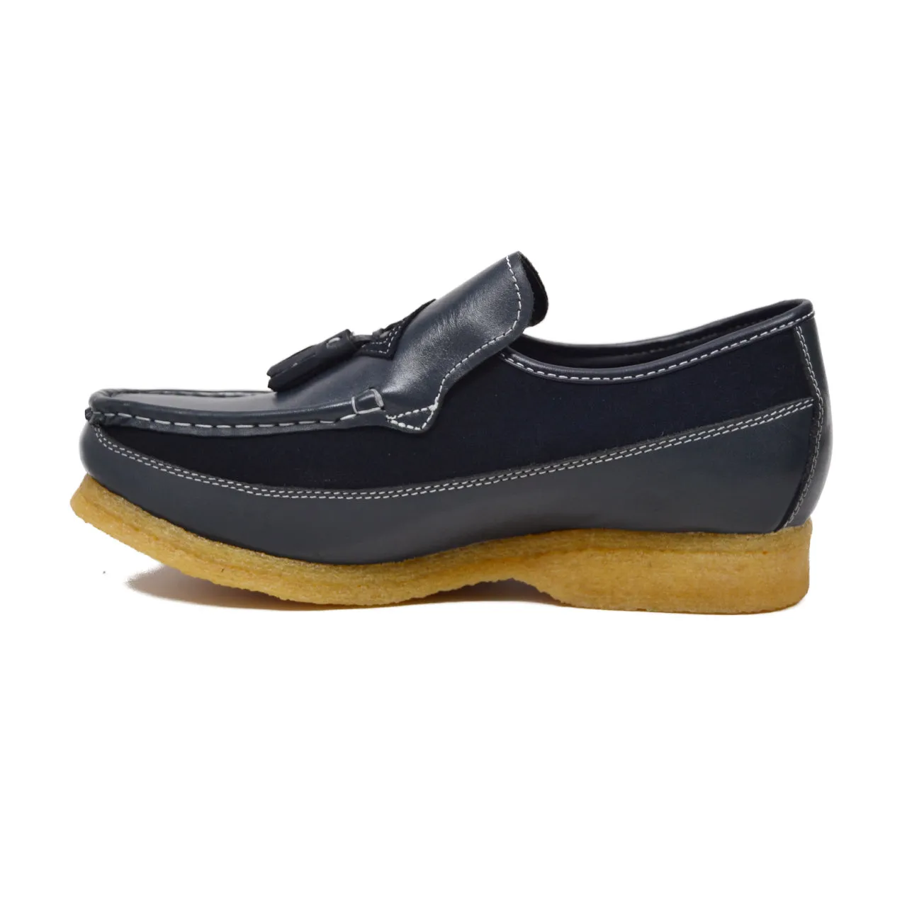 Brooklyn I Leather & Suede Slip-On Shoe with Tassel Detailing