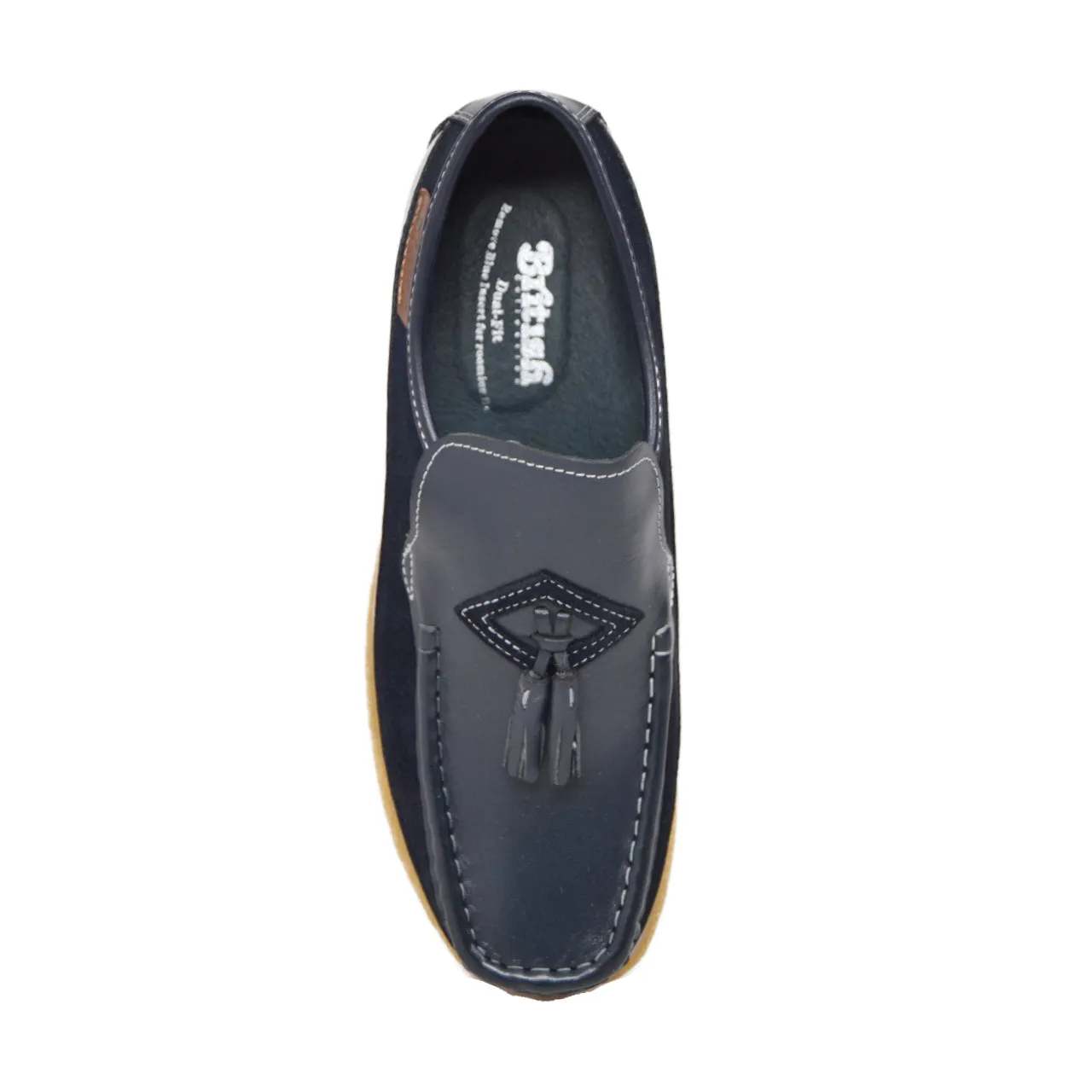 Brooklyn I Leather & Suede Slip-On Shoe with Tassel Detailing