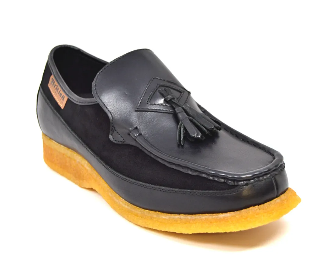 Brooklyn I Leather & Suede Slip-On Shoe with Tassel Detailing