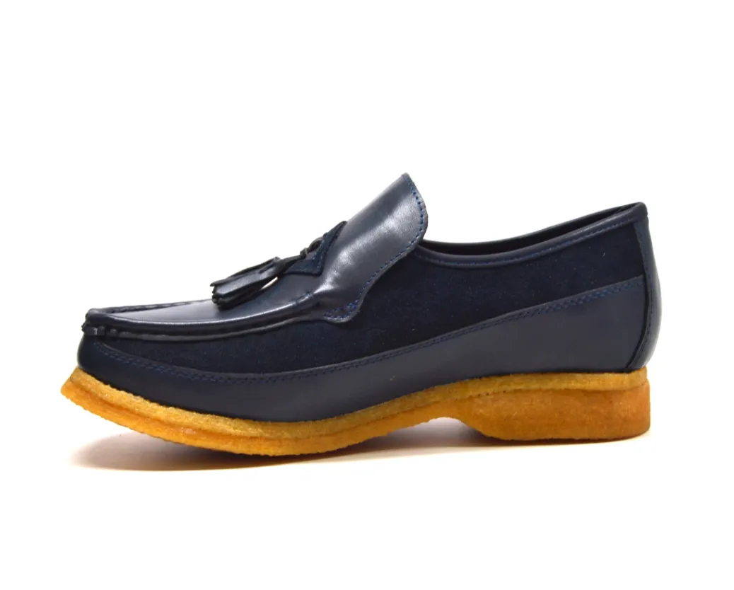 Brooklyn I Leather & Suede Slip-On Shoe with Tassel Detailing
