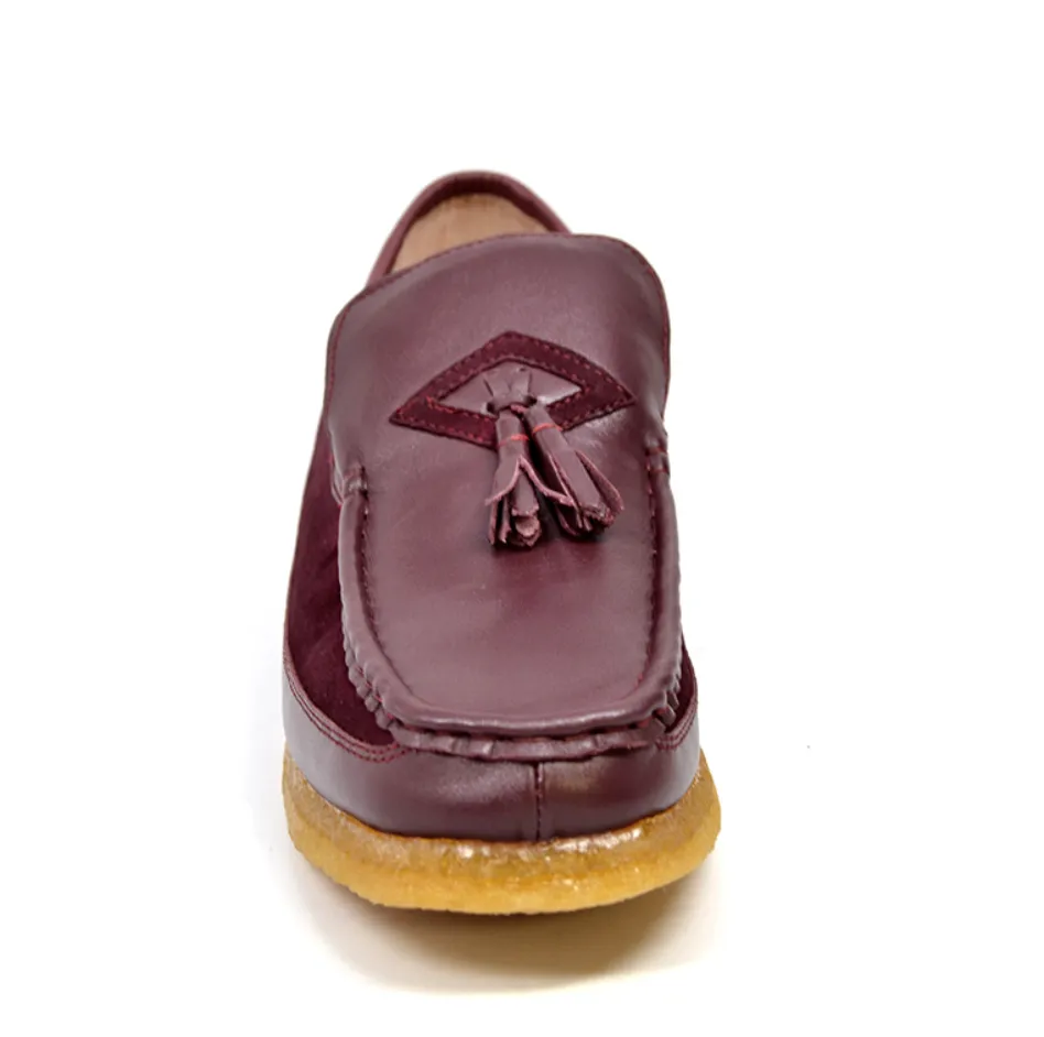 Brooklyn I Leather & Suede Slip-On Shoe with Tassel Detailing