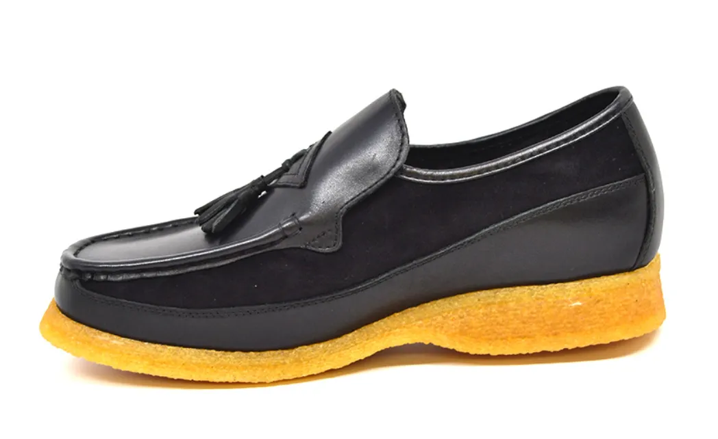 Brooklyn I Leather & Suede Slip-On Shoe with Tassel Detailing