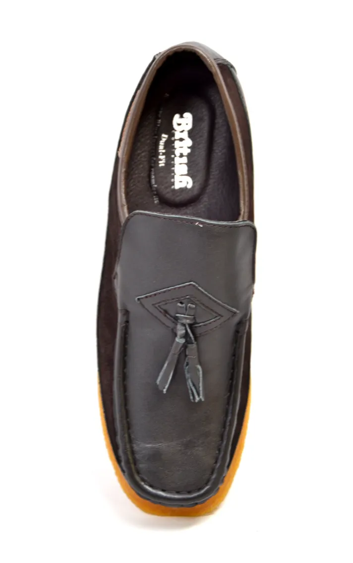 Brooklyn I Leather & Suede Slip-On Shoe with Tassel Detailing