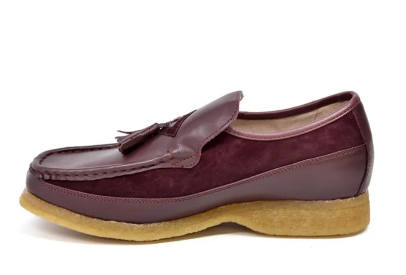 Brooklyn I Leather & Suede Slip-On Shoe with Tassel Detailing