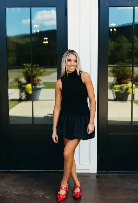 Bubble Mini Dress - Black