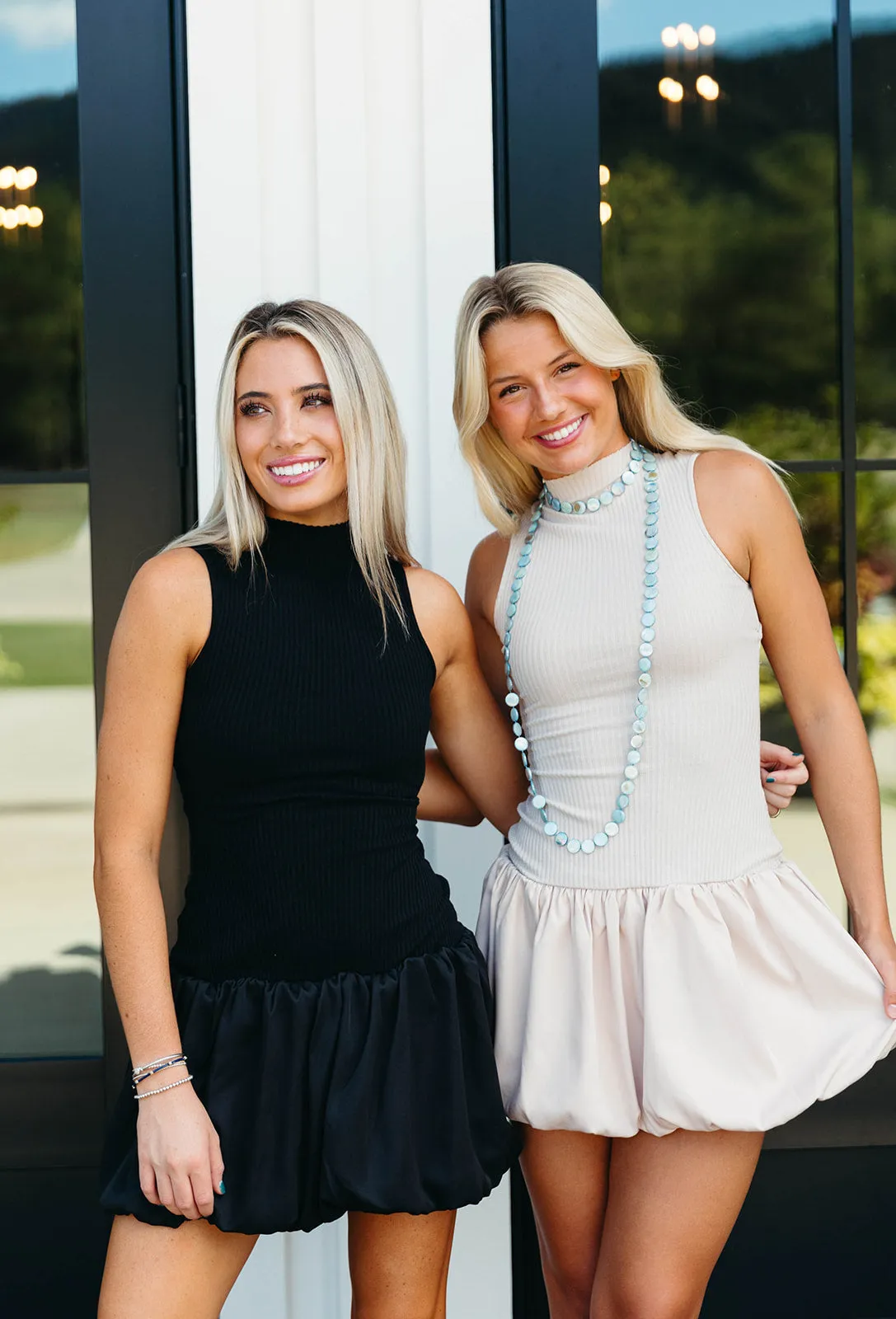 Bubble Mini Dress - Black