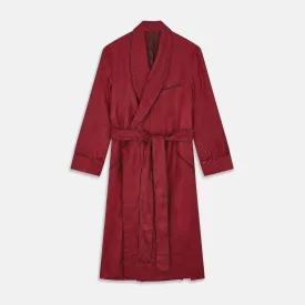 Burgundy Spot Silk Gown