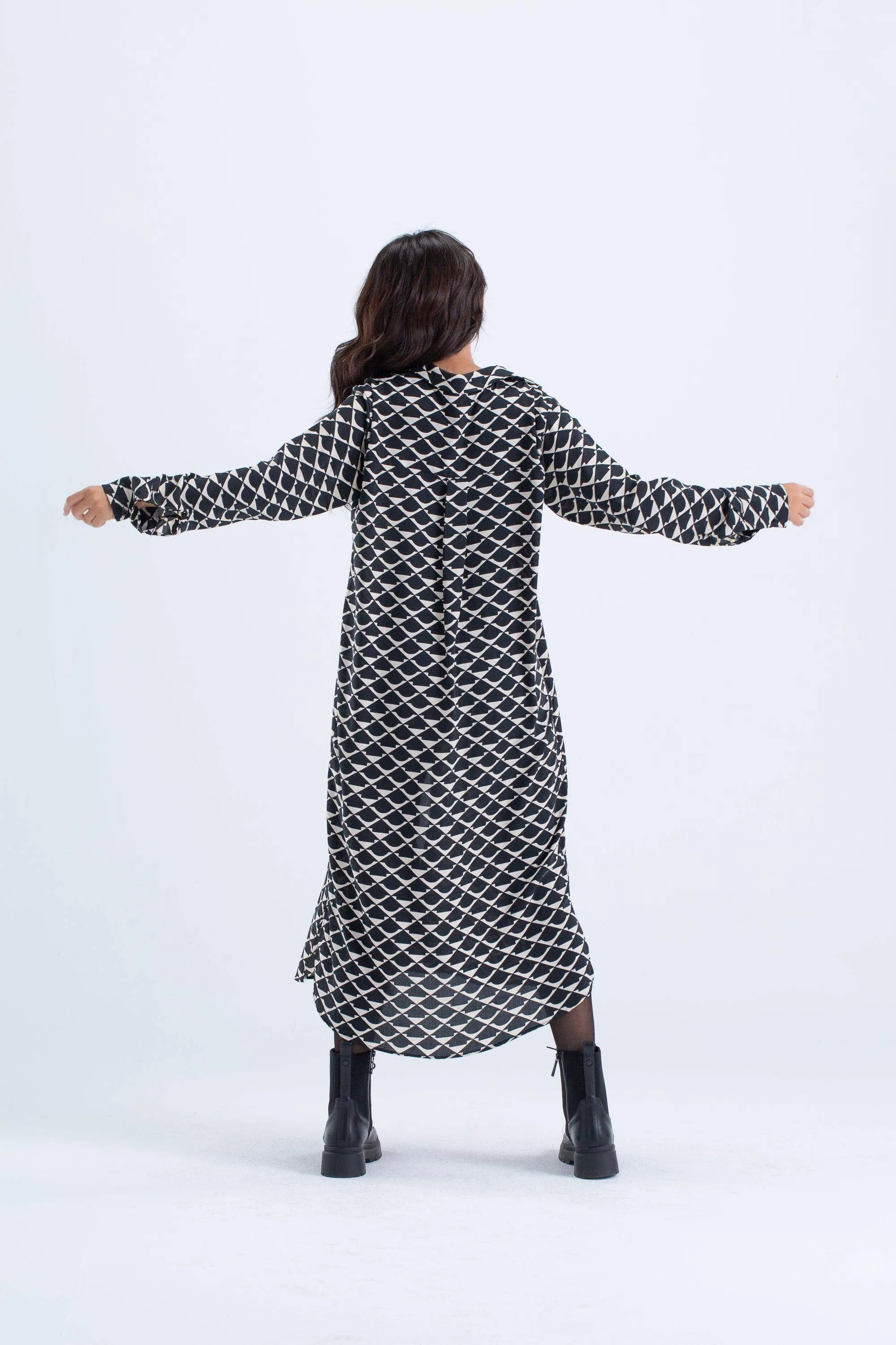 Button Front Midi Dress