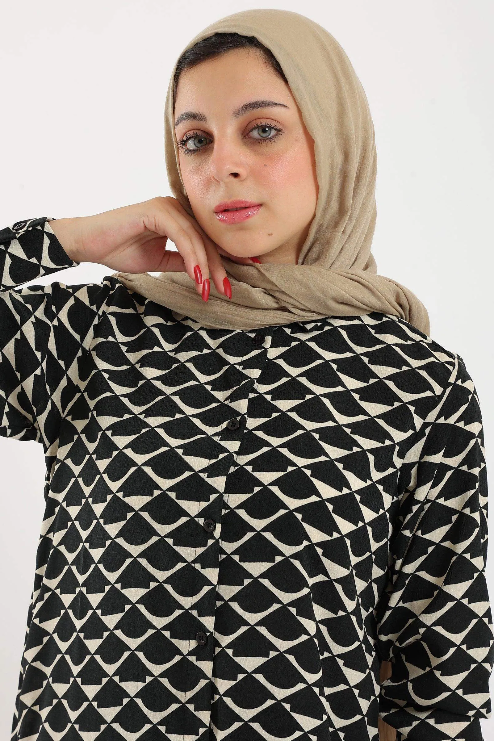 Button Front Midi Dress
