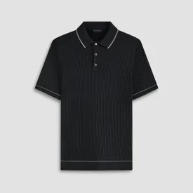 Cable Stitch Short Sleeve Polo Sweater