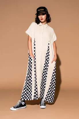 California Cool Oversized Maxi Dress in Sand