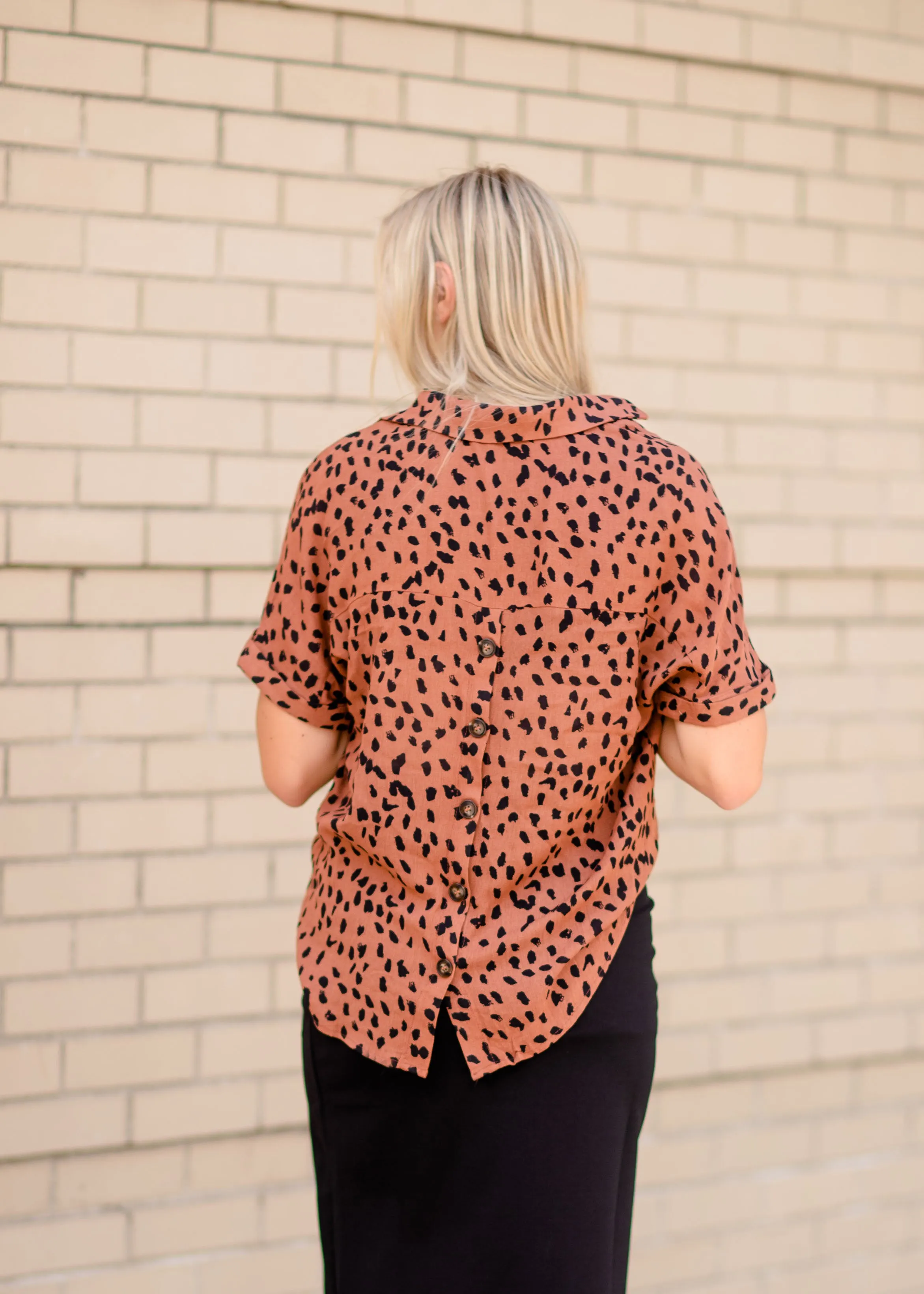 Cheetah Print Front Pocket Top