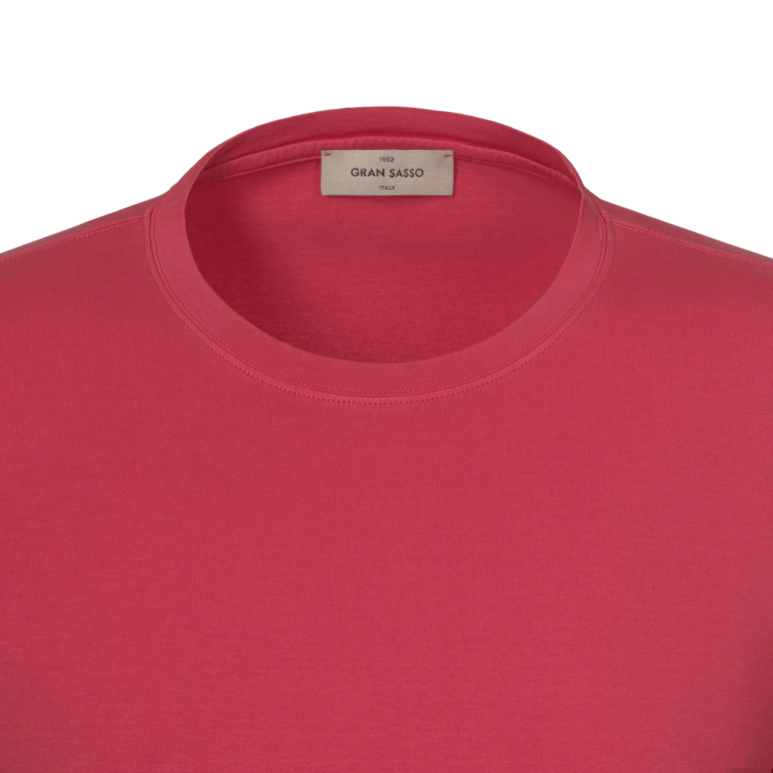 Cotton Crew-Neck T-Shirt in Vibrant Red