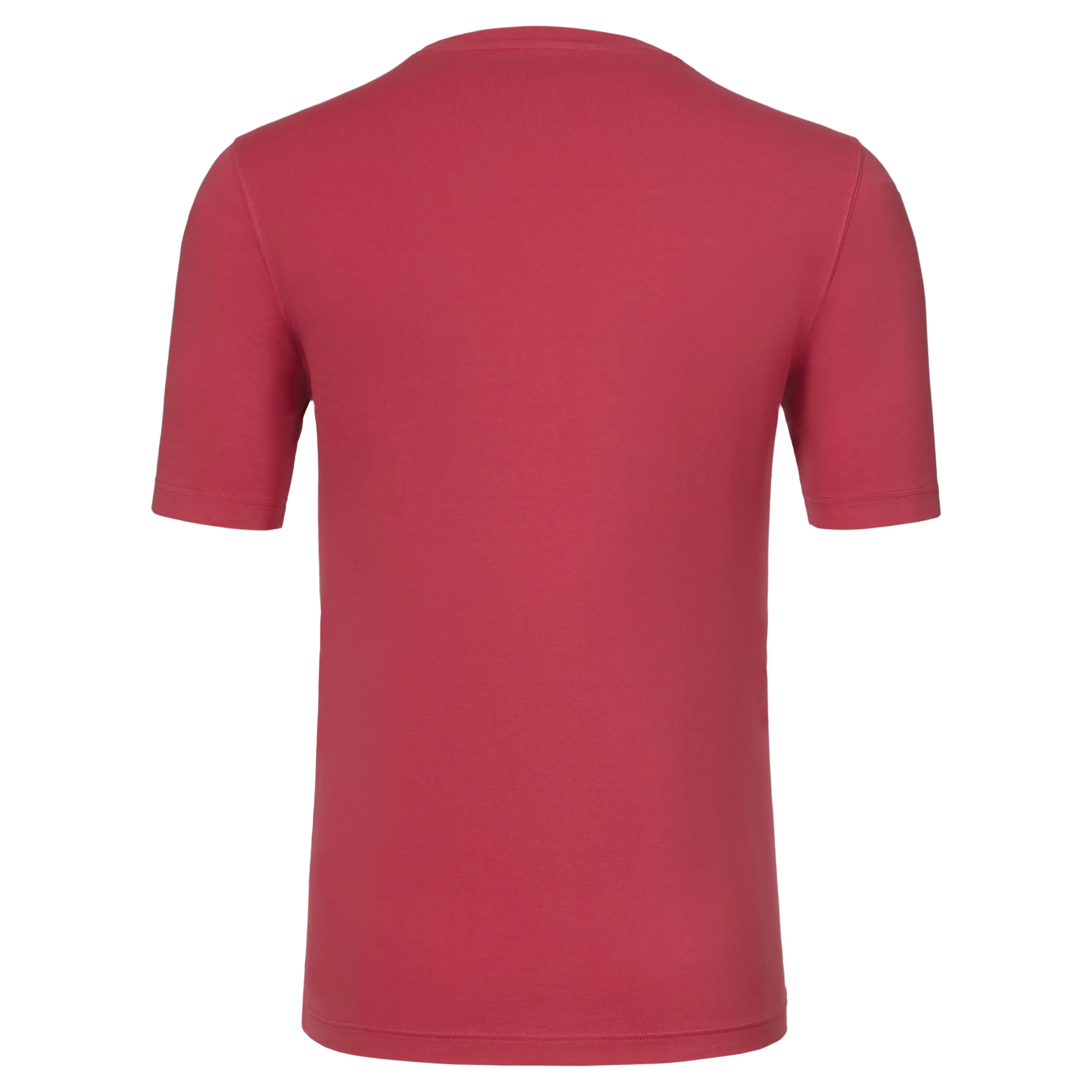 Cotton Crew-Neck T-Shirt in Vibrant Red
