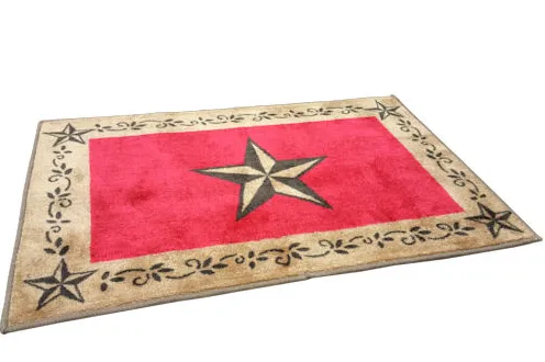 Cowgirl Kim Western Star Red 2 Piece Rug Set*