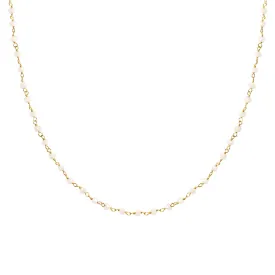 Crystal Saline Gold Necklace