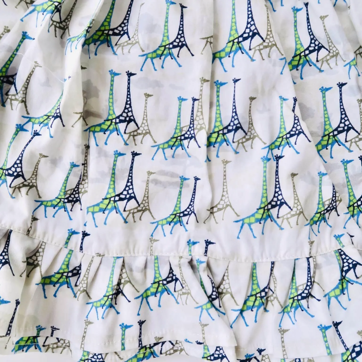 Dahlia Dress in Blue Giraffe Print