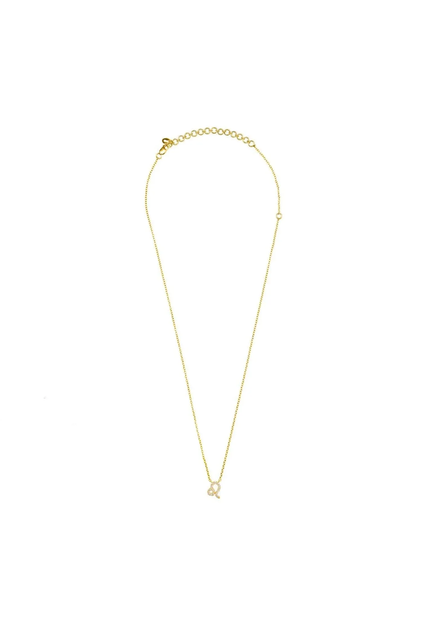 Diamond Zodiac Necklace Gold Leo