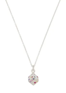 Dice Necklace in Sterling Silver - Multi