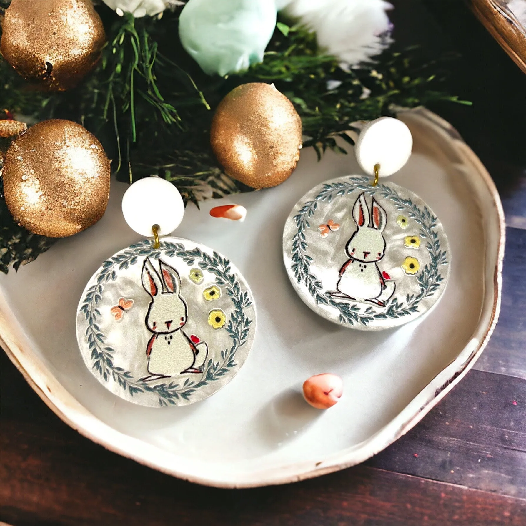Easter Earrings - Easter Carrot, Happy Easter, Easter Bunny, Easter Accessories, Easter Egg, Easter Accessories, Easter Basket, Neutral