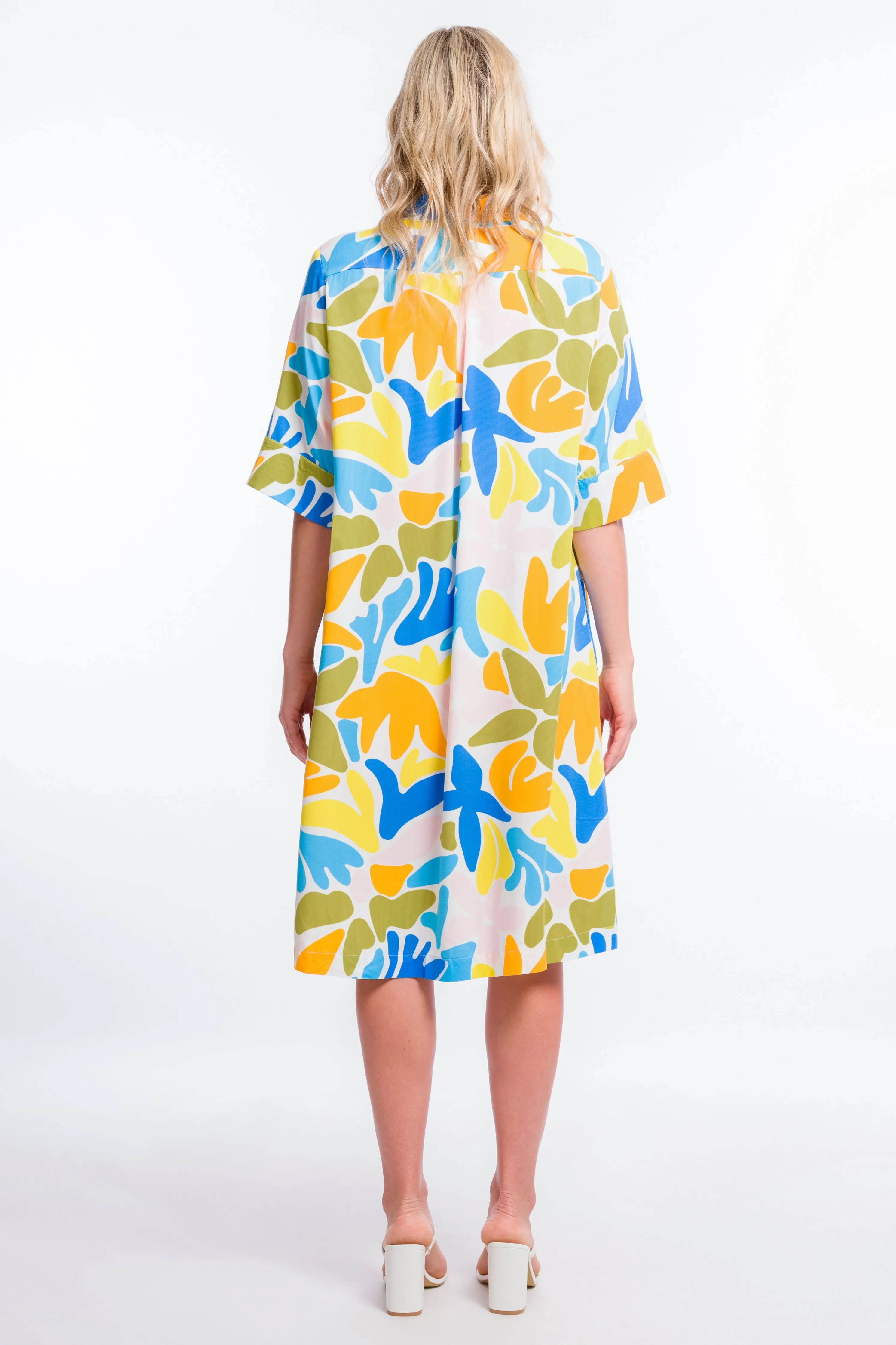 FINAL SALE Shirt Dress in Crested Sunburst