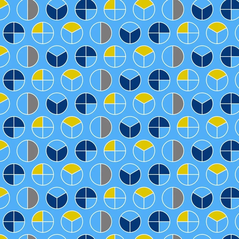 Fractions Print Fit & Flare Dress
