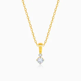 Gold Captivating Diamond Pendant