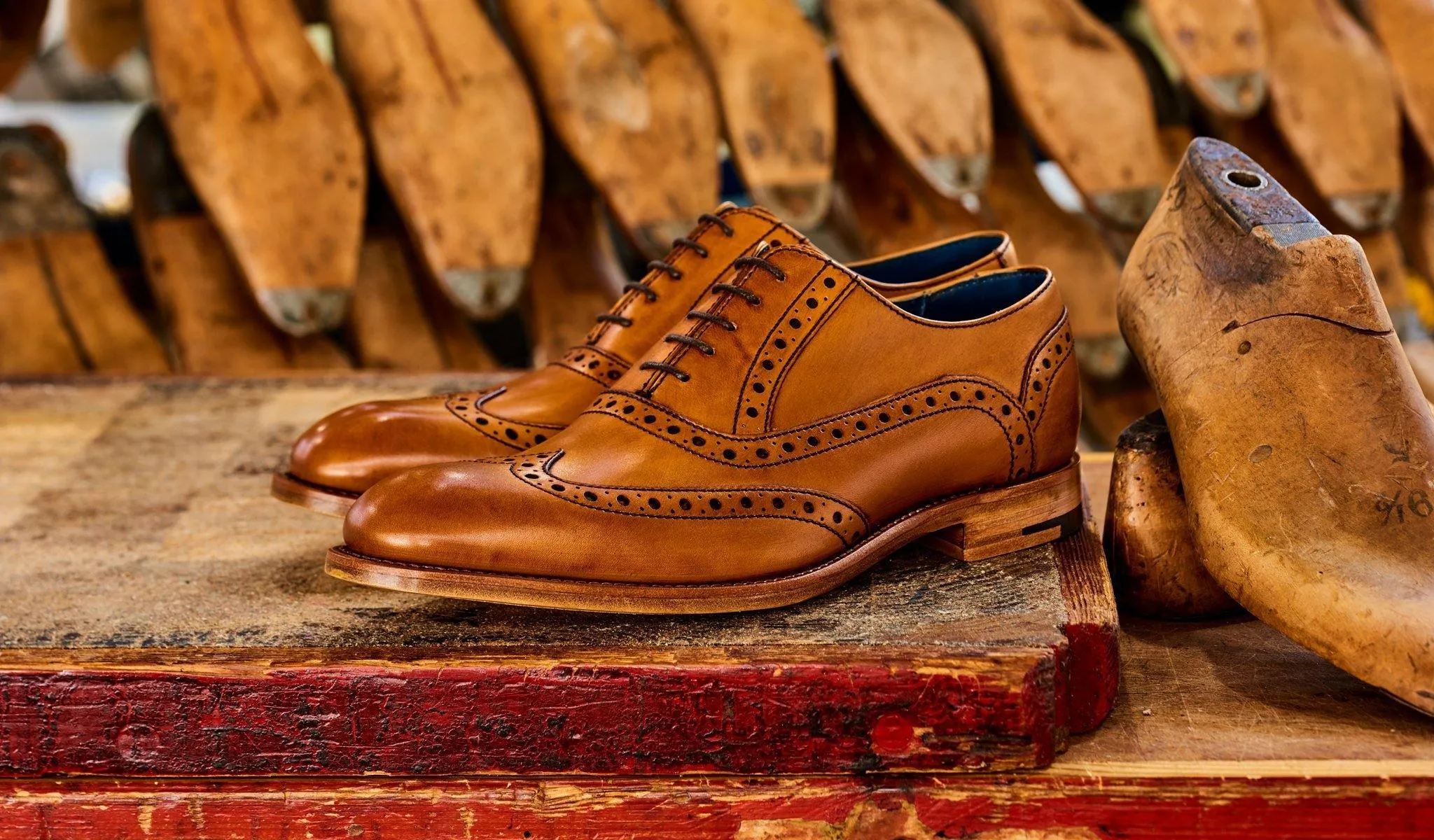 Grant - Walnut / Navy Calf / Paisley Laser