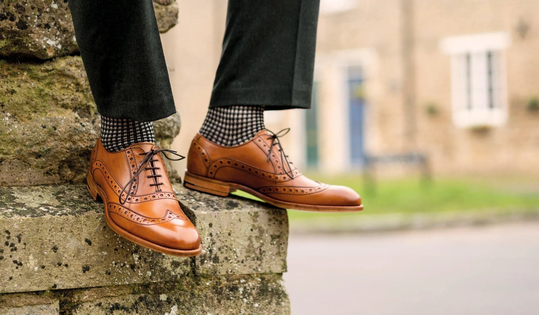 Grant - Walnut / Navy Calf / Paisley Laser