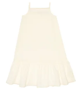 Grape Grade Silk Caramel Slip Dress, White
