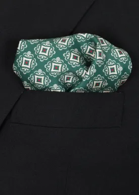 Green Red Mix Pocket Square