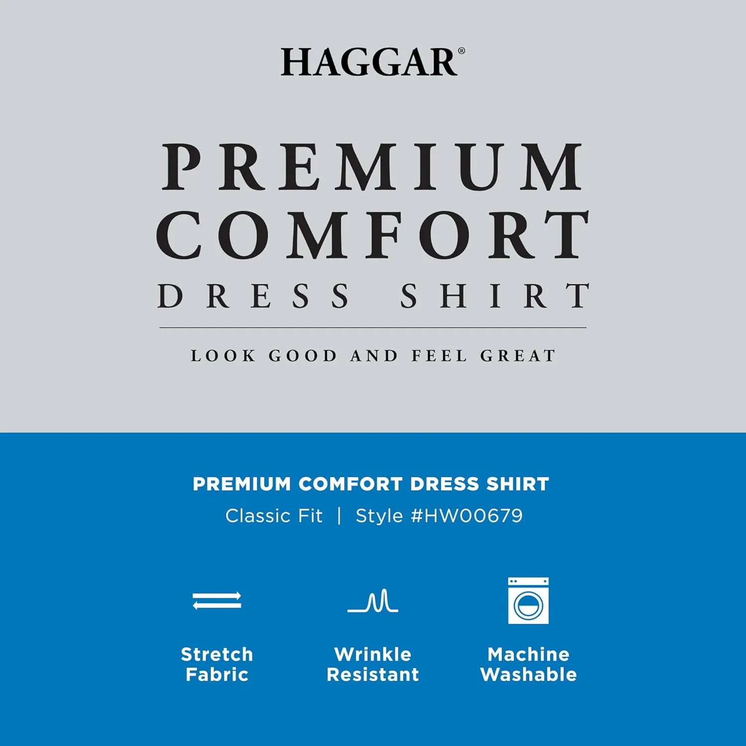 Haggar Men's Premium Comfort Classic Fit Dress Shirt