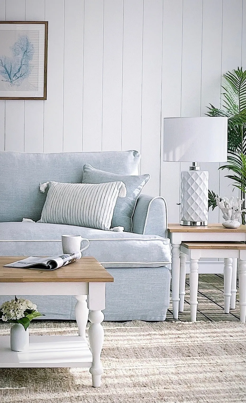 Hampton 2.5 Seater Sofa Duck Egg
