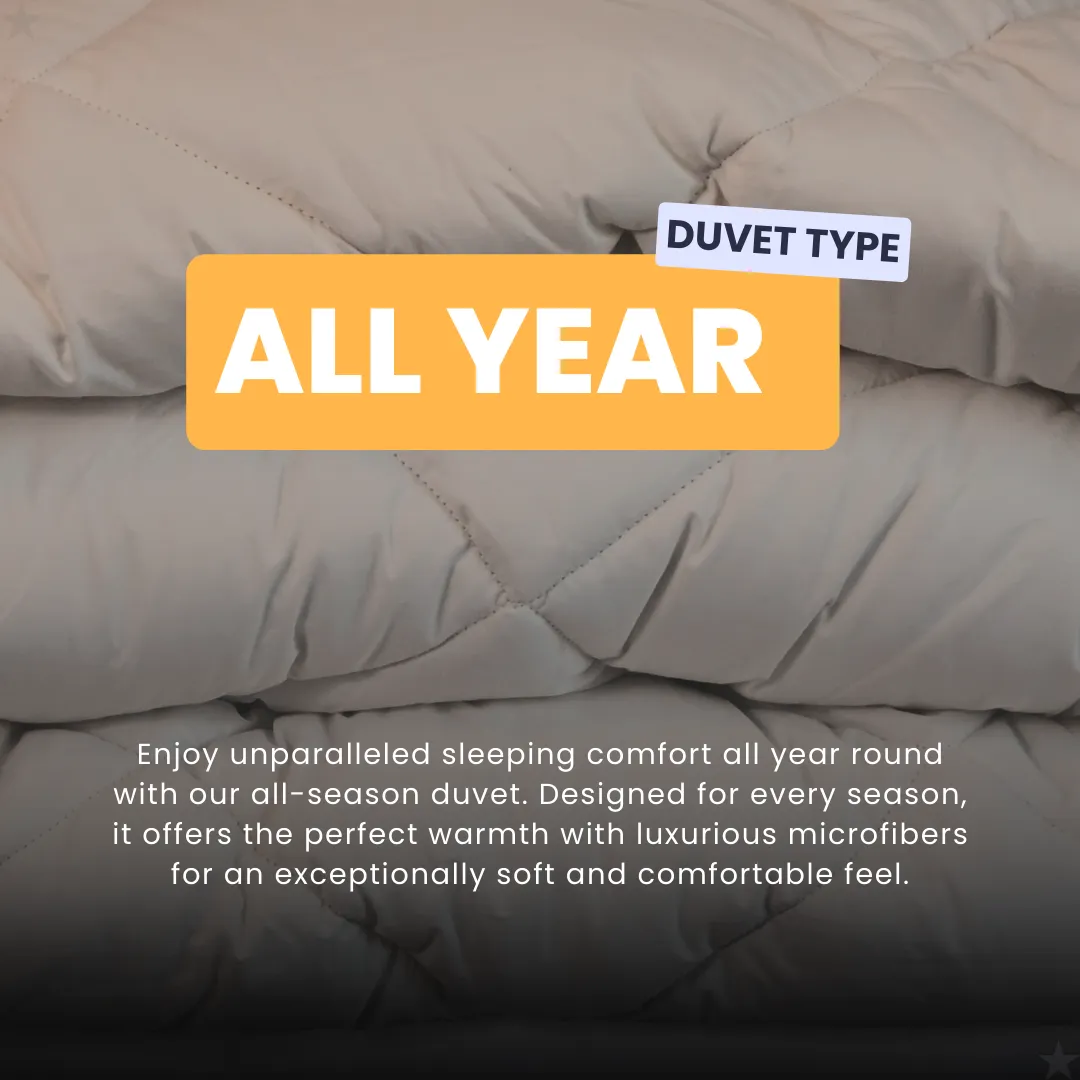 HappyDuvet Premium - Dune - All-Season Duvet - Percale Cotton