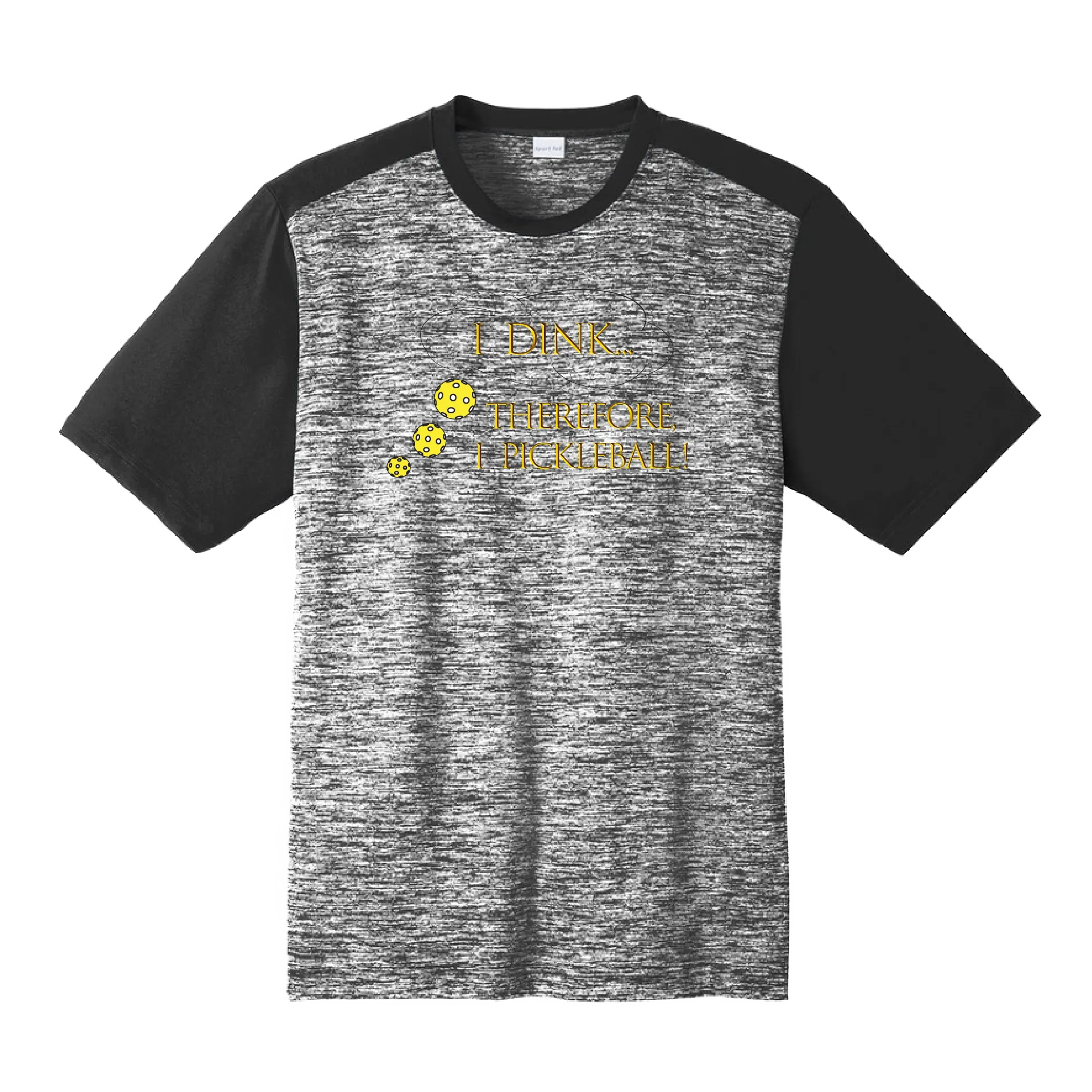 I Dink Therefore I Pickleball | Clearance Men’s Short Sleeve Pickleball Shirt | 100% Polyester